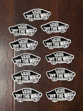 11 Vans Off The Wall Stickers 4 in x 1.8 in Black/White Classic Skateboard